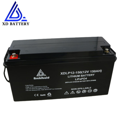 Πακέτο IP65 MSDS Lithium Camper Van Battery μπαταριών τροχόσπιτων 12v 150ah Lifepo4