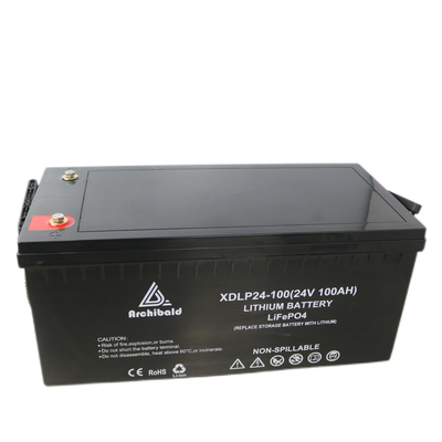 Βαρκών Lifepo4 μπαταριών 24v 100ah ζωή cOem/μακριά κύκλων ODM